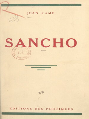 cover image of Sancho